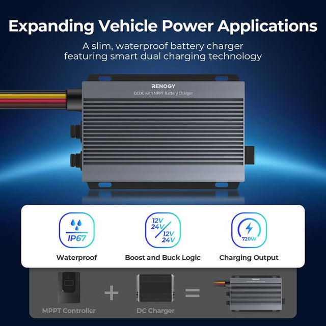 Renogy IP67 DC-DC Battery Charger with MPPT