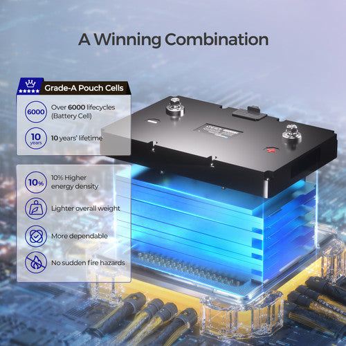 Renogy 12V 100Ah Lithium Battery with Self-Heating