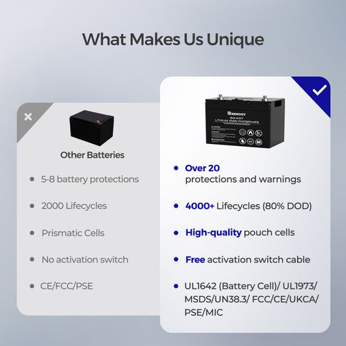 Renogy 12V 100Ah Lithium Battery with Self-Heating