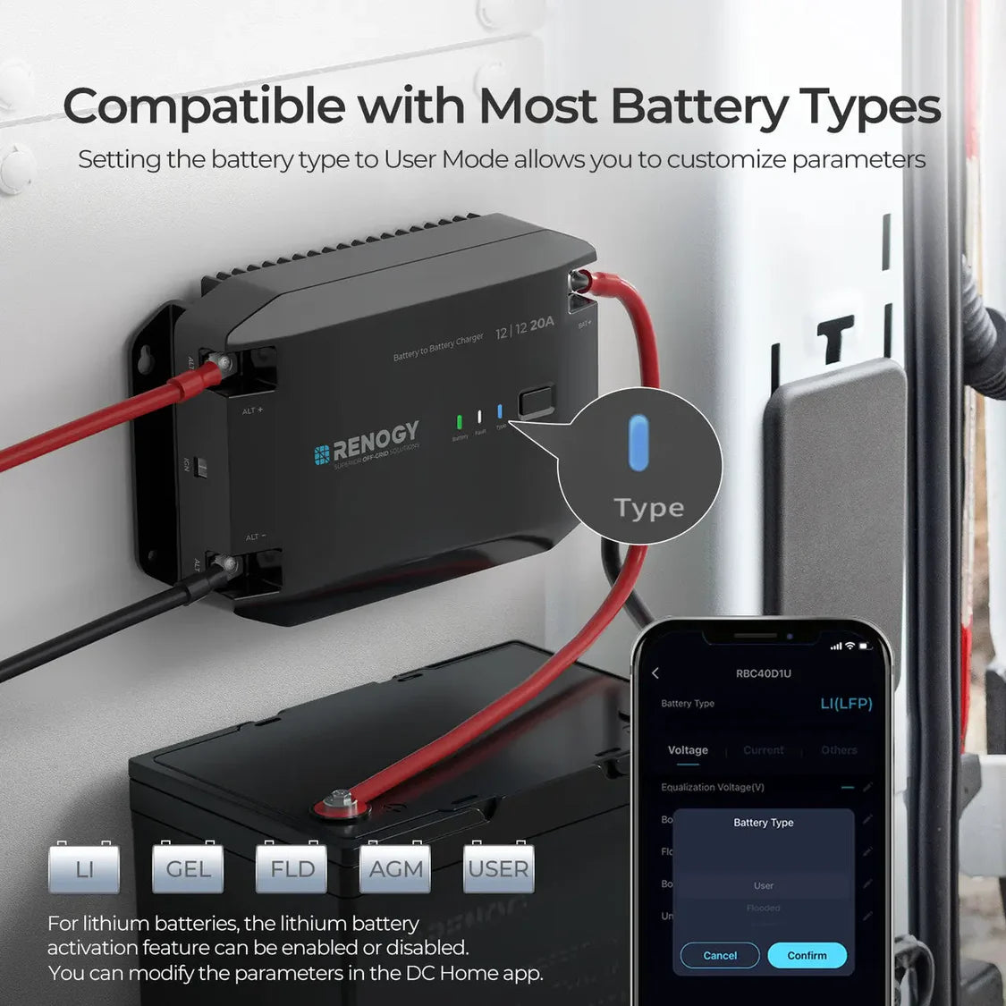 Renogy 20A DC-DC On-Board Battery Charger