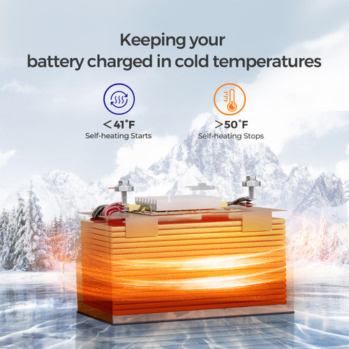 Renogy 12V 100Ah Lithium Battery with Self-Heating