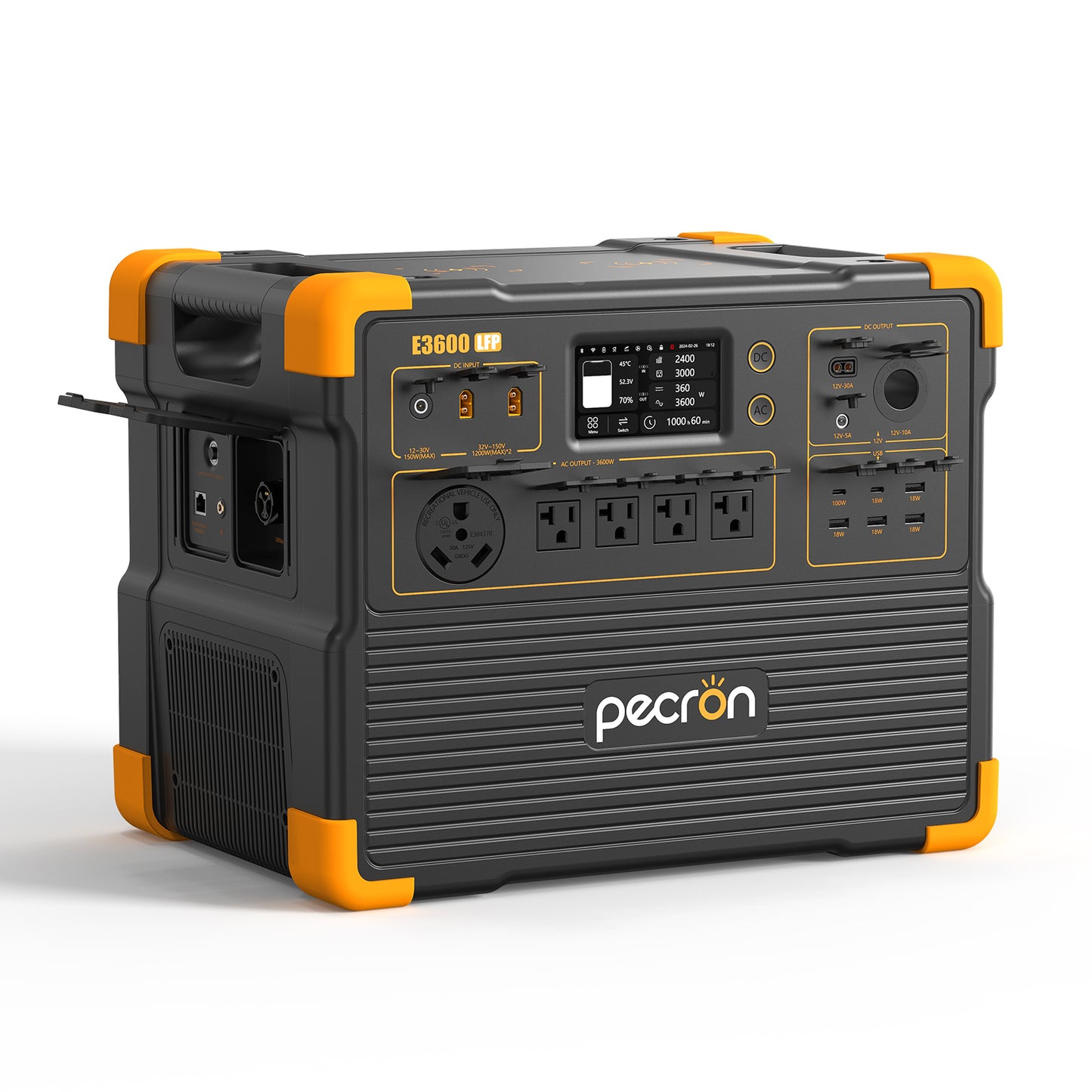 Pecron E3600LFP Portable Power Station — 3,600W / 3,072Wh