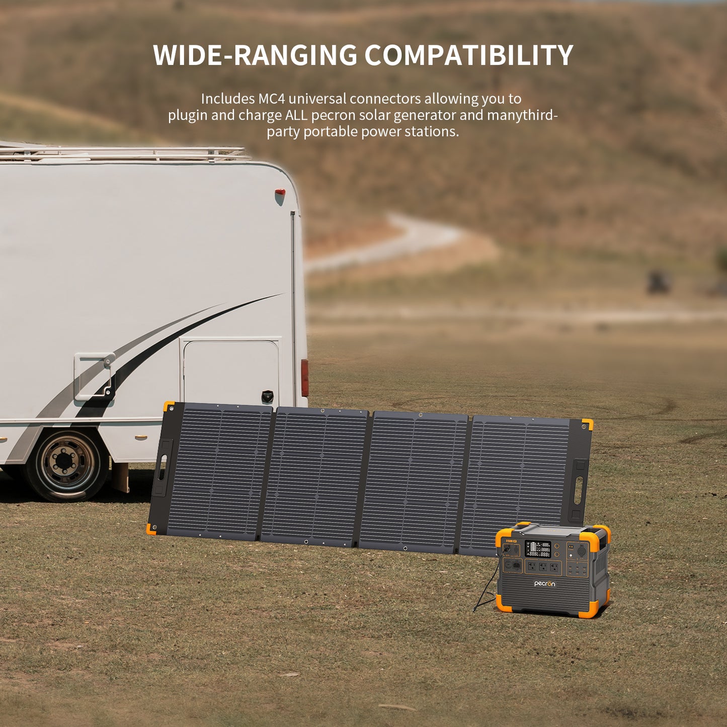 Pecron PV200 200W Portable Solar Panel (IP67, MC4)