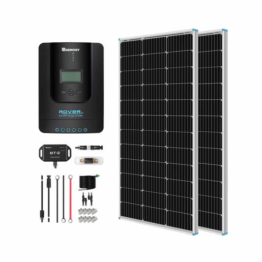 Renogy 200W 12V Solar Premium Kit with Rover 20A MPPT Charge Controller