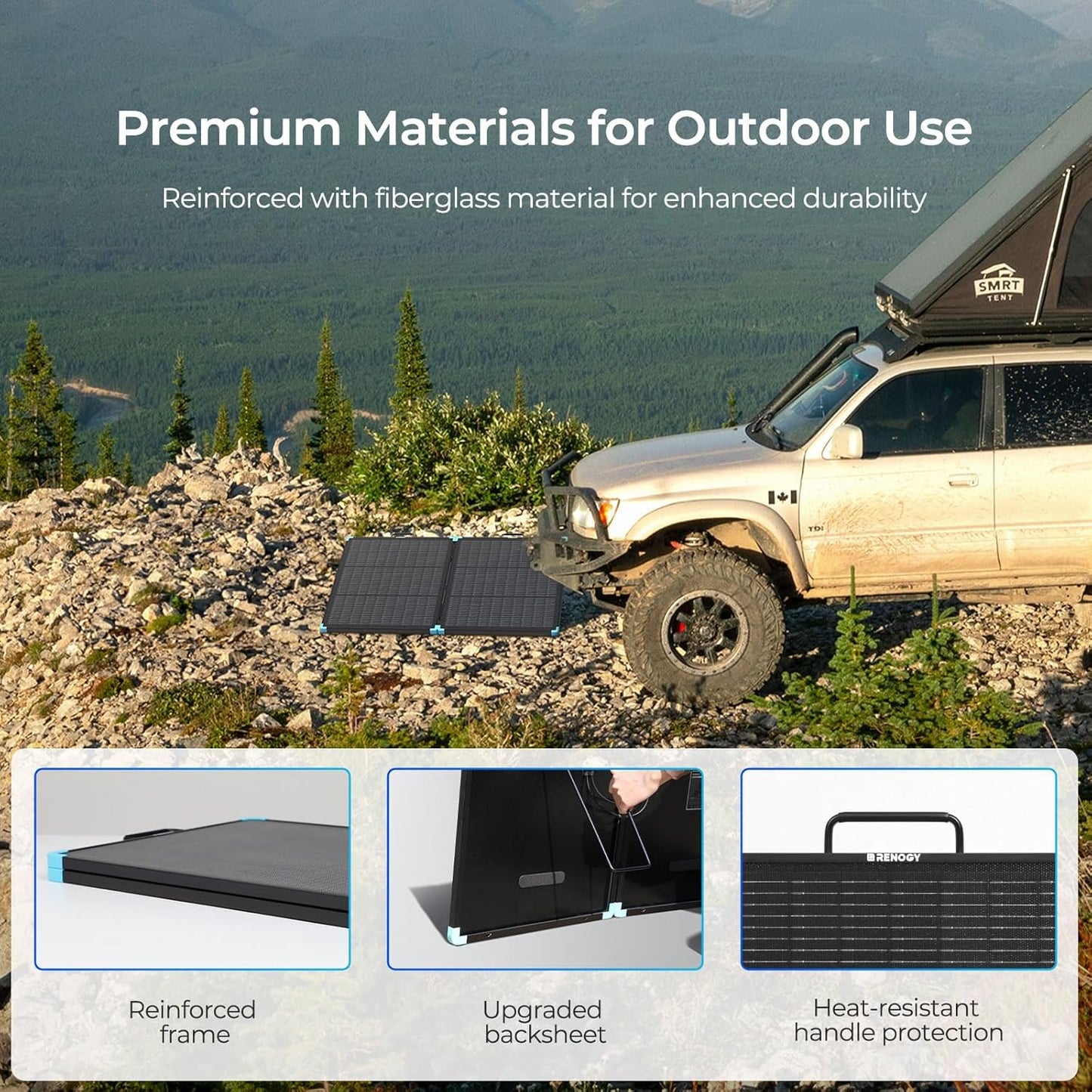 Renogy 100W Compact Suitcase Portable Solar Panel