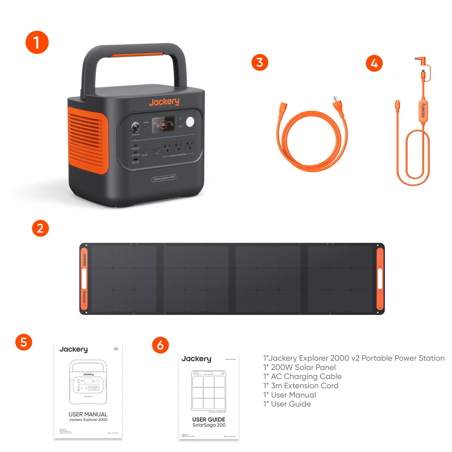 Jackery Solar Generator 2000 v2 — Power Station + 200W Solar Panel